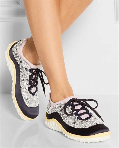 miu miu crystal sneakers